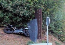 Gegen Stein geprallt und durch die Luft katapultiert