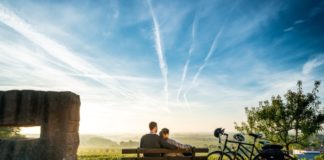 Wegweiser im Radlerparadies Pfalz