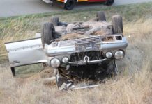 A63/Winnweiler, Pkw überschlägt sich mehrfach