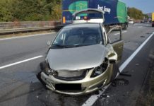 A6/Ramstein-Miesenbach, Totalschaden nach Überholvorgang