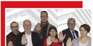 Verwaltung plakatiert gegen Gewalt in Rathäusern