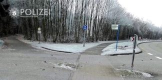 Zu hohes Tempo auf frostigen Straßen