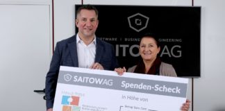 SAITOW AG: Mitarbeiter spenden 12.100 Euro