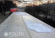 Eisplatten unbedingt vor der Fahrt entfernen!