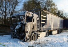 A6/Enkenbach-Alsenborn, Sattelzug geht in Flammen auf