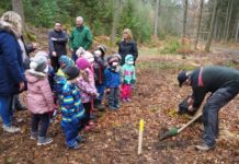 Wildkirschen und Wildapfelbäume am Premiumwanderweg – Gemeinsame Pflanzaktion mit Kita Betzenberg