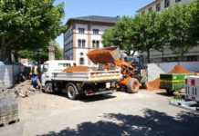 Arbeiten am Schillerplatz nehmen Gestalt an – Geschäfte sind während des gesamten Ausbaus jederzeit erreichbar