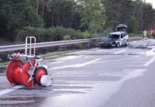 A6/Kaiserslautern, Pkw geht in Flammen auf
