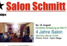 Sonntag 18.August – Vier Jahre Salon Schmitt