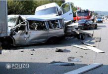 Auffahrunfall mit hohem Tempo