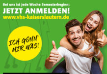 Veranstaltungen der VHS Kaiserslautern ab September