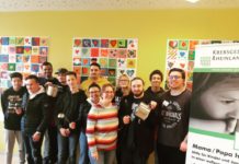 BBS 1-Schüler spenden- FCK Spieler Christian Kühlwetter unterstützt