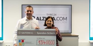 SAITOW AG-Mitarbeiter spenden 13.400 Euro