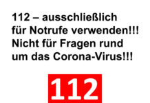 Feuerwehr bittet, die Notrufhotline nicht für Fragen rund um das Corona-Virus anzuwählen