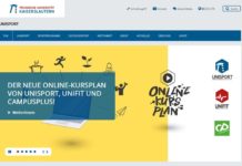 Neuer Online-Kursplan des UNISPORTs der Technischen Universität