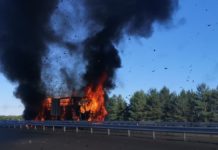 A6/Kaiserslautern: LKW geht in Flammen auf