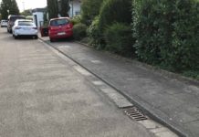 Parkendes Auto in den Vorgarten geschoben