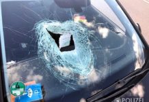 Verlorener Holzklotz durchschlägt Frontscheibe – Zeugen gesucht!