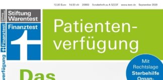 Info Stiftung Warentest: Finanztest Spezial – Die Patientenverfügung