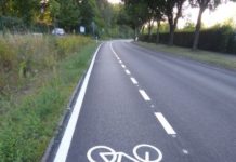 Neue Schutzstreifen in der Entersweiler Straße