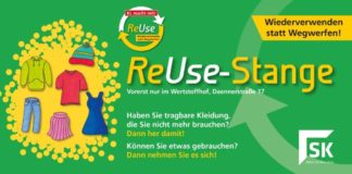 ReUse-Stange auf dem Wertstoffhof Daennerstraße – Wiederverwenden statt Wegwerfen