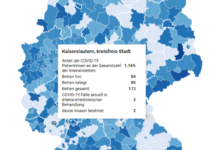 KL: Anteil der COVID-19 PatientInnen an der Gesamtzahl der Intensivbetten