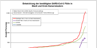 KL – Coronavirus: 1 Todesfall, 58 neue Indexfälle in Stadt und Landkreis, 29 Personen aus Quarantäne entlassen