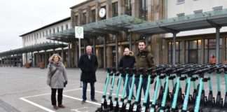 Neue Abstellfläche für E-Scooter am Hauptbahnhof