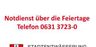 Stadtentwässerung: Notdienst über die Feiertage