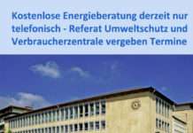 Kostenlose Energieberatung derzeit nur telefonisch – Referat Umweltschutz und Verbraucherzentrale vergeben Termine