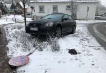 Unfall in Otterberg: Auto aufgesetzt