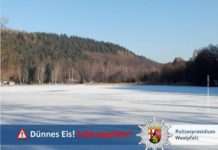 Achtung Lebensgefahr – Eisflächen nicht betreten!