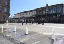 Brunnensaison am Bahnhof eröffnet – Symbolischer Startschuss für die 42 städtischen Brunnenanlangen