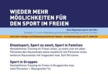 Endlich wieder mehr Möglichkeiten für den Sport im Freien