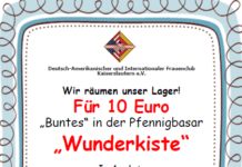 Pfennigbasar fällt aus, dafür Wunderkistenaktion des DAIFC