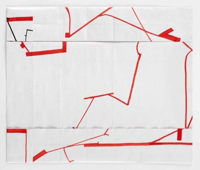 Hanns-Schimansky_o.T._ 2020_Faltung-Acryl_ Foto-Eric-Tschernow_(c)Hanns-Schimansky