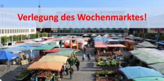 Verlegung des Wochenmarktes in der Königstraße