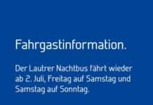Lautrer Nachtbus fährt wieder!