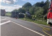 Lkw umgekippt – Landesstraße 356 voll gesperrt