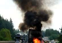 LKW-Brand aufgrund technischem Defekt