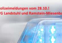 Polizeimeldungen aus VG Landstuhl / Ramstein-Miesenbach, 28.10.