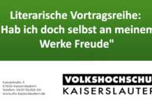Literarische Vortragsreihe: „Hab ich doch selbst an meinem Werke Freude“