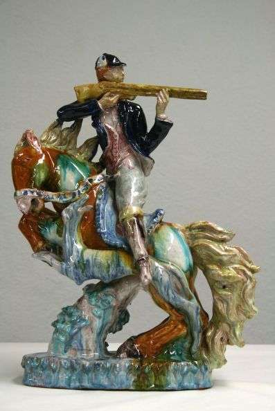 Wiener-Werkstätte_Dina-Kuhn_Jäger-zu-Pferd_um-1925