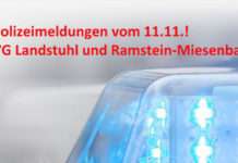 Polizeimeldungen aus VG Landstuhl / Ramstein-Miesenbach, 11.11.