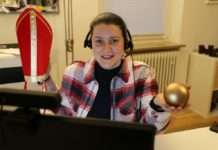Nikolaus-Gottesdienst per Videokonferenz – Goldkugel und Rauschebart