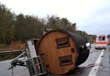 Überholvorgang führt zu vier leicht verletzten Personen und hohem Sachschaden