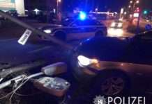 Gegen Laterne gekracht – Atemalkoholtest ergab 2,09 Promille