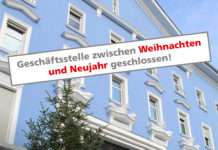 Geschäftsstelle der Bau AG zwischen Weihnachten und Neujahr geschlossen