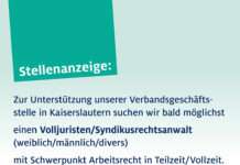 Volljuristen/Syndikusrechtsanwalt (weiblich/männlich/divers) mit Schwerpunkt Arbeitsrecht in Teilzeit/Vollzeit