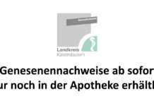 Genesenennachweise ab sofort nur noch in der Apotheke erhältlich